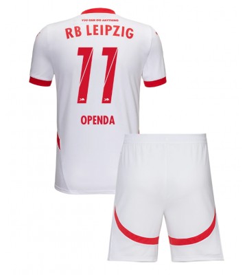 RB Leipzig Lois Openda #11 Primera Equipación Niños 2024-25 Manga Corta (+ Pantalones cortos)